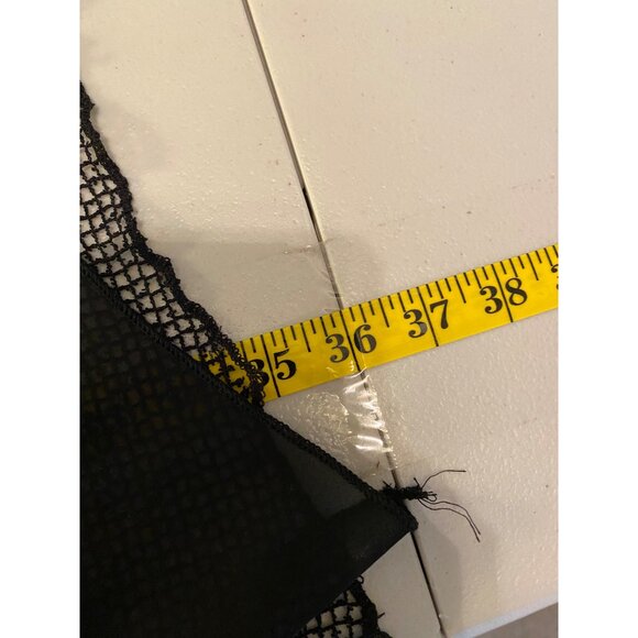 Black Open Front Layered Mesh Cardigan With 3/4 Sleeves By Creation Size XL - Picture 8 of 11